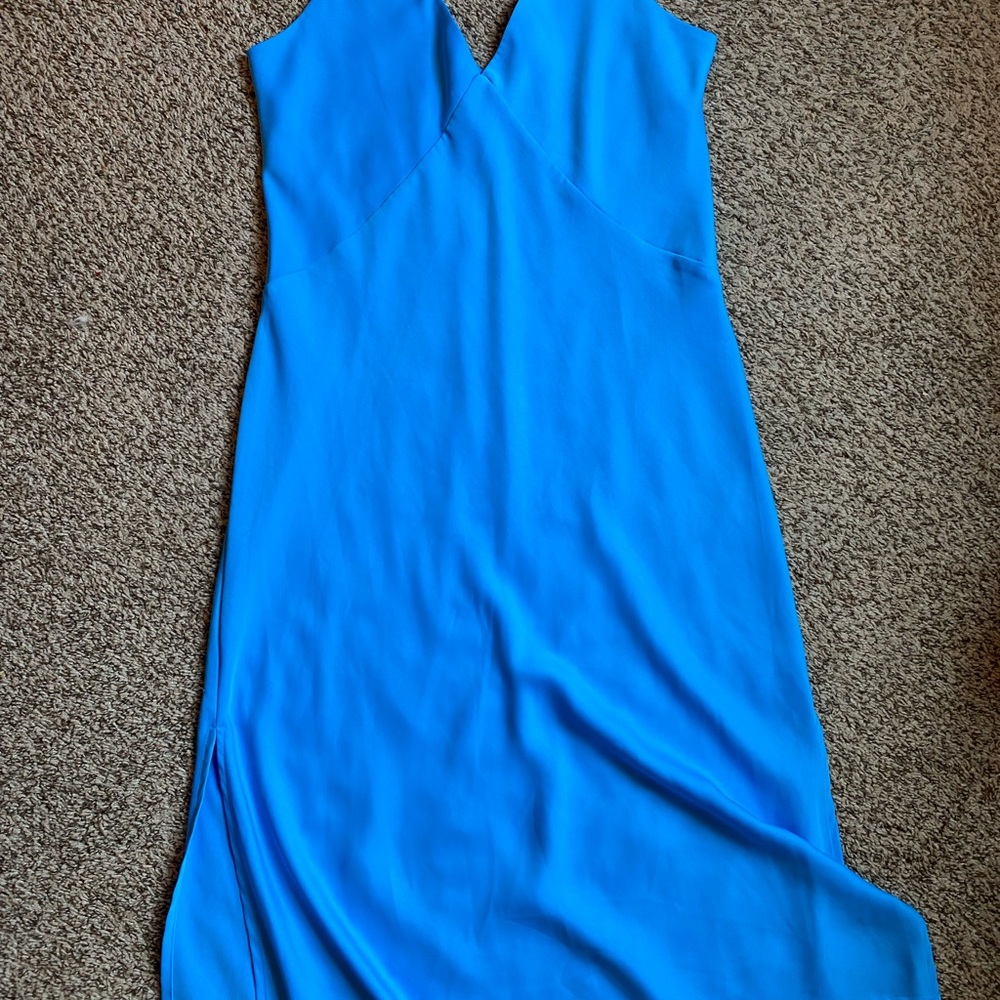 Elegant Blue Sleeveless Dress